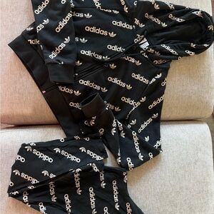 Adidas Black and White Logo set Womens